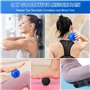 Eurtes Lot de 4 balles de massage pour fascia, petit rouleau de fascia, balle hérisson de 7 cm et balle de massage double pour l