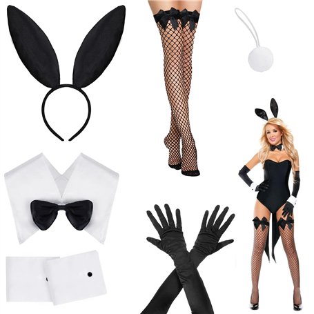 ZALHIN Kit de Déguisement de Lapin - 9 Pcs Accessoire de Déguisement de Lapin