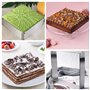 Cadre Patisserie Rectangulaire, Extensible Moule Carré, Moule Rectangulaire Patisserie en Acier Inoxydable, Cadre Patisserie Ext
