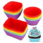 Lot de 36 Moules à Muffins en Silicone