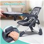 Chaise Haute BeBe Rehausseur Chaise Enfant Pliable Chaise Bebe Table Siège Rehausseur de Voyage avec Réglable en Hauteur et Harn