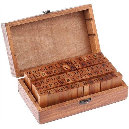 70pcs Jeu de timbres alphabet