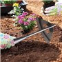 Fencelly Râteau de désherbage manuel en acier trempé - Binette creuse - Outil de jardinage pour ameublir le sol - Pour plantatio