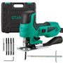 Scie sauteuse STANEW 650 W, Vitesse de sciage par min. 1000-3000RPM,6 Vitesses réglables