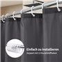 Ciusdkler Rideau Douche 180x200, Rideaux de Douche Robuste, Tissu de Rideau Baignoire Lavable, Gris Foncé