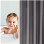 Ciusdkler Rideau Douche 180x200, Rideaux de Douche Robuste, Tissu de Rideau Baignoire Lavable, Gris Foncé