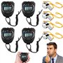 Pack de 4 chronomètres Sportifs numériques: chronomètre numérique avec sifflet en Acier Inoxydable