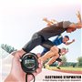 Pack de 4 chronomètres Sportifs numériques: chronomètre numérique avec sifflet en Acier Inoxydable,chronomètre numérique avec Gr