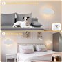 LED Applique Murale avec Interrupteur Tactile Veilleuse Enfant Dimmable Lampe Murale avec Prise Blanc Chaud Interieur Lampe de C