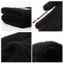Lonnalee Gants Hiver Chauds Pour Hommes à écran Tactile Tricotés Magiques Extensibles épaissis Doublure en Polaire Douce Noire P