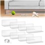 Sporgo Lot de 8 bloqueurs de jouets transparents pour meubles - Paroi acoustique forte adhésive - Empêche les objets sous le can