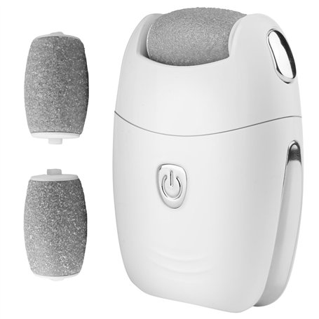Râpe électrique puissante pour callosités - Appareil de soin des pieds rechargeable avec 3 rouleaux de rechange - Râpe électriqu