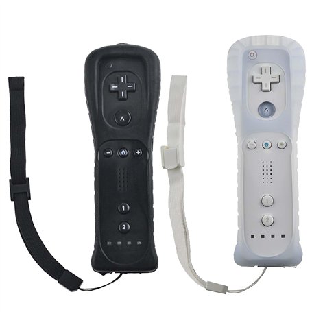 2x télécommande Wii : manette de jeu manette Wii télécommande sans fil connexion capteur de mouvement manette de jeu de remplace