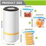 Machine à emballer sous vide avec 15 sacs sous vide, pour aliments secs et humides