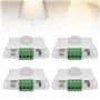 Koerper Lot de 4 capteurs infrarouges PIR DC 12 V 24 V Interrupteur automatique Détecteur de mouvement extérieur Interrupteur po