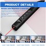 Pointeur laser - Télécommande de présentation avec tige de pointage extensible - Télécommande PowerPoint - Pointeur pour présent