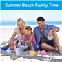 Golgner 8 pcs Ensemble de Jouets de Sable en Silicone, Ensemble de Jouets de Plage en Silicone, Jouet de bac à Sable avec Seau, 
