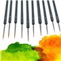 Morkia Détail Pinceau, 10 pcs pour la Peinture à L'aquarelle Gouache et Acrylique,Ldéal pour des Minutieux et Finition