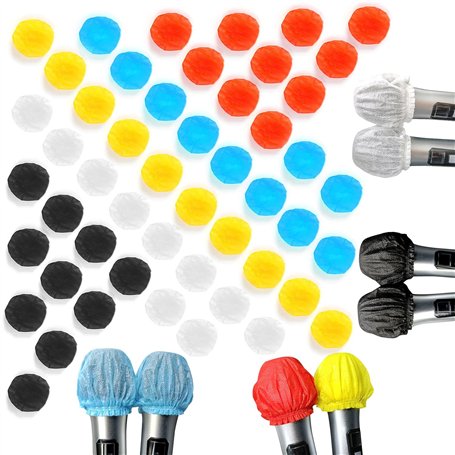 50 housses de microphone hygiéniques jetables en tissu non tissé