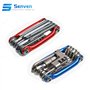 Senven 11-en-1 Outil de réparation de vélo pliant portable multifonctions, outil réparation vélo, mini outil de réparation vélo 