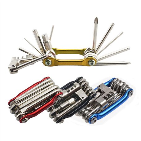 Senven 11-en-1 Outil de réparation de vélo pliant portable multifonctions