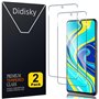 Didisky Lot de 2 Protecteur Verre Trempé pour Xiaomi Redmi Note 9S