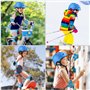 mizikuu Protection Roller Enfant, 7 en 1 Casque Vélo Enfant Kit Réglables Coudières Genouillère Protège Poignets Equipemen pour