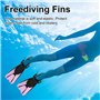 mizikuu Palmes Courtes Réglables, Palmes de plongée avec Sac à Palmes à Suspendre TPR Antidérapant Talon Ouvert Palmes Natation
