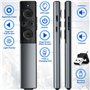 Métal Telecommande Ordinateur Powerpoint USB/Type C 2 en 1 avec Volume, 2.4GHz Rechargeable Presentation Cliqueur Zapette Powerp