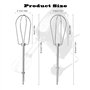 Gfamous Lot de 2 fouets pour batteur à main de rechange Mélangeur à main Mélangeur à main Robot de cuisine émulsifiants Kit méla