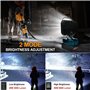 Lampe Led Rechargeable Pour Batterie Bosch 18V,80W Baladeuse Lampe 8000LM de Chantier Alimenté Par Pile, Projecteur avec Charge 