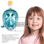 mizikuu Masque de plongée, Masque de Plongée Enfants Intégral Full Face Mask Masque Snorkeling Pliable 180°View Anti-Buée et Ant