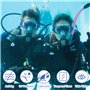 Adultes Lunettes de Natation Masque Snorkeling avec Vue Panoramique à 180 ° Lunettes de Plongée Masqu