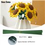 AMDZGLB Fil de Fleurs 100PCS Fil de Fer Vert de Fleuriste Emballage Tige Fleur de 30 CM Tige Metal pour Bouquet de Fleurs Bricol