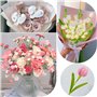 AMDZGLB Fil de Fleurs 100PCS Fil de Fer Vert de Fleuriste Emballage Tige Fleur de 30 CM Tige Metal pour Bouquet de Fleurs Bricol