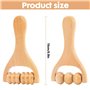 Wzhtuzi Lot de 2 rouleaux de massage en bois pour détendre le dos, les jambes, les mains, les muscles de tout le corps - Outils 