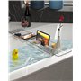 Plateau Baignoire en Acrylique, Pont de Baignoire Extensible, Tablette Baignoire Pouvant Contenir Un Ipad, Un Téléphone, Un Verr
