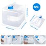 Riisoyu Réservoir d'eau Pliable, 10L Bidon d'eau Pliant avec Robinet sans BPA Portable Stockage d'eau de Camping pour Barbecue C