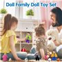 Riisoyu Famille de Poupée en Bois, Lot de 12 Mini Articulées Marionnettes Personnage Maison de Poupee Dolls de Jeu de Simulation