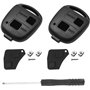 SLshiBo 2 Pièces Coque Télécommande Toyota 2 Boutons Boitier Clef Voiture Coque de Clé sans Lame Compatible avec Toyota Yaris Ra