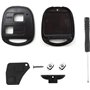 SLshiBo 2 Pièces Coque Télécommande Toyota 2 Boutons Boitier Clef Voiture Coque de Clé sans Lame Compatible avec Toyota Yaris Ra