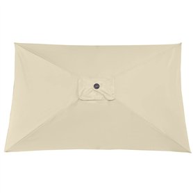 æ— Parasol de terrasse rectangulaire 3 x 2 m - Parasol de marché - Parasol de rechange pour l'extérieur - Gris