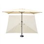 æ— Parasol de terrasse rectangulaire 3 x 2 m - Parasol de marché - Parasol de rechange pour l'extérieur - Gris, vert, noir, beig