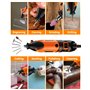 Akdomart Outils Rotatifs Multifonction, 200W Kit Outil Rotatif, outil multifonction avec 135 accessoires, 6 vitesses réglables,