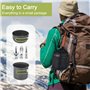 Kit de Casseroles Camping, Ustensiles de Cuisine de Camping en Aluminium Durable, Camping Randonnée Pédestre Pot Pan Cookware, E