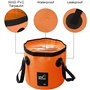 KAHEIGN Seau à Eau Pliable, 12L Seau Pliable Portatif Conteneur De Stockage De Camping Lavabo pour Voyager Randonnée Pêche Nauti