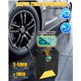 Toaren 12V Gonfleur Pneus Voiture Compresseur à Air Portatif Compresseur d'Air électrique avec Adaptateurs De Buse,Lumière LED P