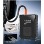 Gonfleur Electrique, Mini compresseur d’air 150PSI Pompe à vélo électrique avec affichage LED numérique Lumière LED Compresseur 