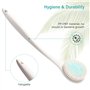 Brencco Brosse Dos Douche à Long Manche, Brosse pour le Dos Avec Brosse Corporelle Texturée Antidérapante Adaptée au Nettoyage d