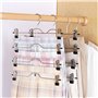Cintres Pince avec Clips Réglables Antidérapants Cintre Pantalons Gain de Place pour Jupes